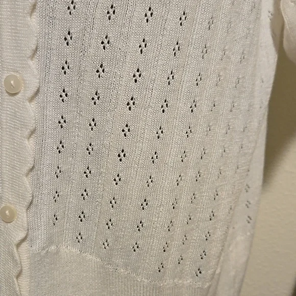 Maurices Scalloped Pointelle Cardigan - Picture 4 of 7
